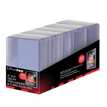 Ultra Pro 130pt Thick Top Loader mit Sleeves (50 Stück)